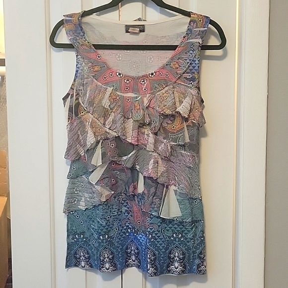 JTB Ruffled Layered Small Tank Top - Picture 1 of 7